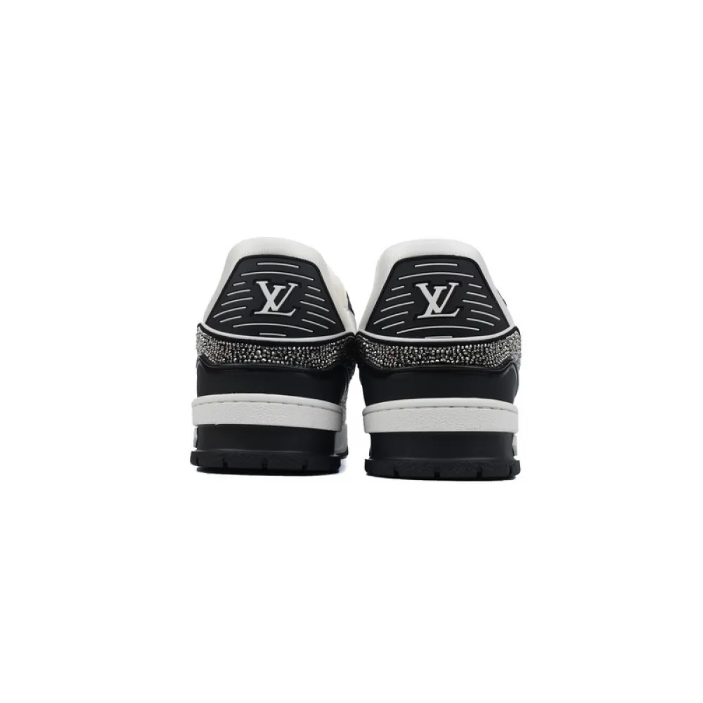 Louis Vuitton Trainer white black diamond