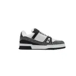Louis Vuitton Trainer white black diamond