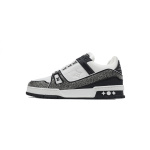 Louis Vuitton Trainer white black diamond