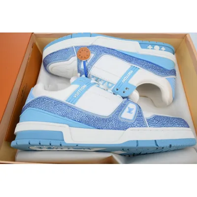 Louis Vuitton Trainer Blue white diamond 02