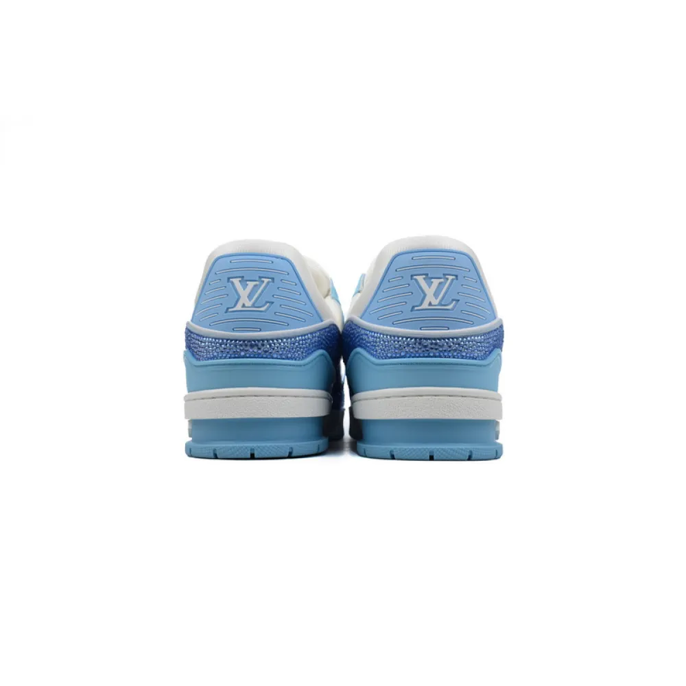 Louis Vuitton Trainer Blue white diamond