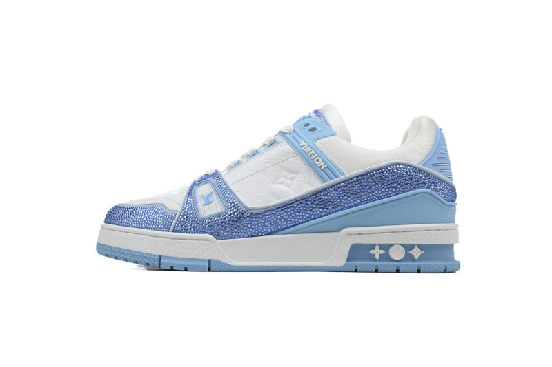 Louis Vuitton Trainer Blue white diamond