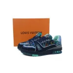 Louis Vuitton Trainer Blue camouflage diamond