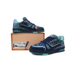 Louis Vuitton Trainer Blue camouflage diamond