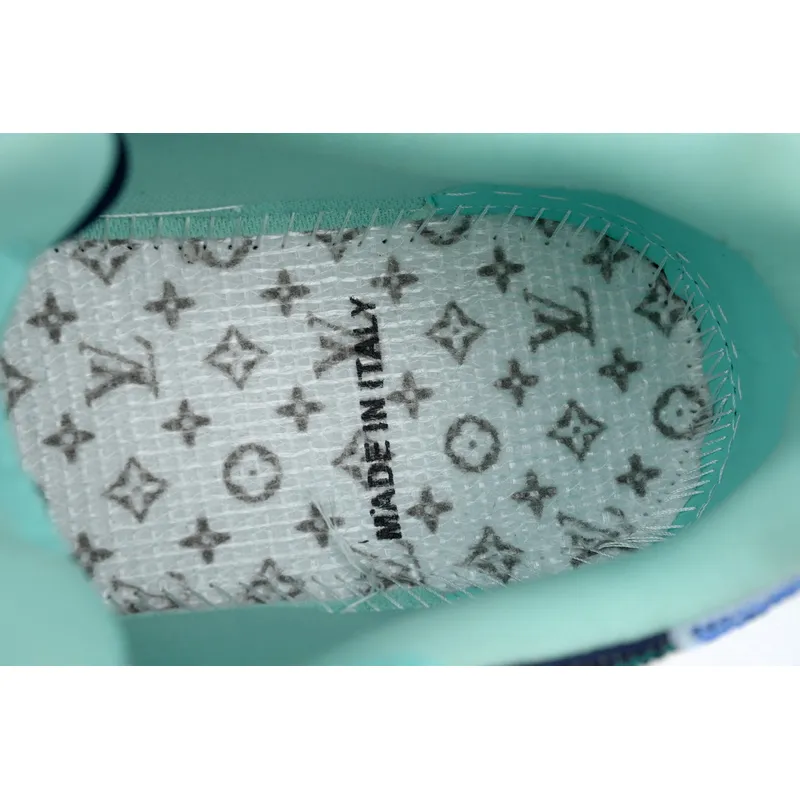 Louis Vuitton Trainer Blue camouflage diamond