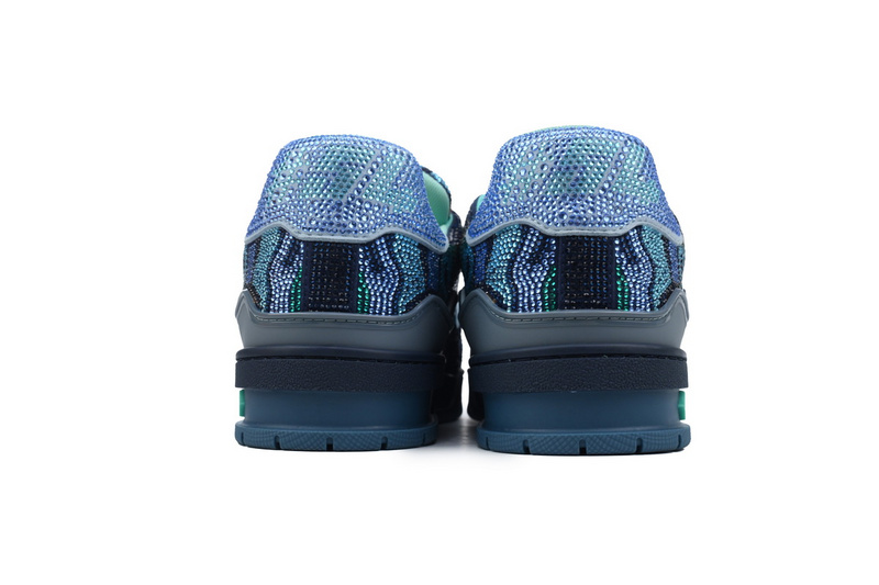 Louis Vuitton Trainer Blue camouflage diamond