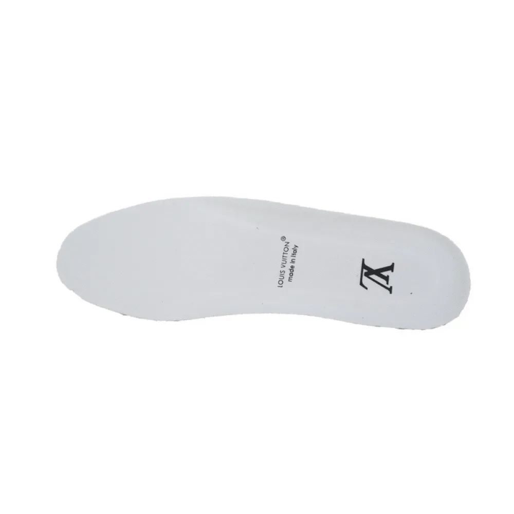 Louis Vuitton Trainer White blue camouflage diamond