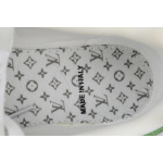 Louis Vuitton Trainer White Green Tail diamond