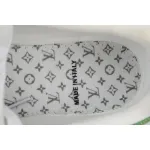 Louis Vuitton Trainer White Green Tail diamond