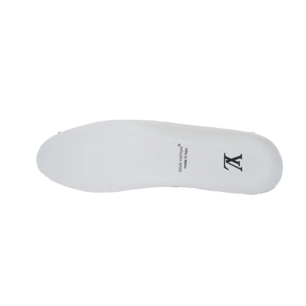 Louis Vuitton Trainer White Green Tail diamond