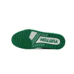 Louis Vuitton Trainer White Green Tail diamond