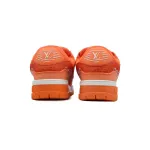 LOUIS VUITTON Trainer White orange diamond face