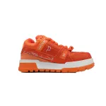LOUIS VUITTON Trainer White orange diamond face