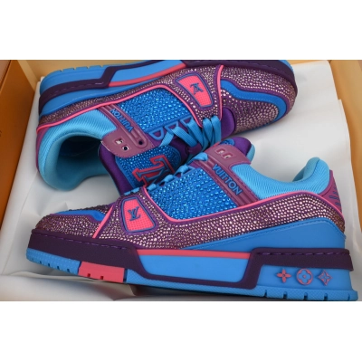 Louis Vuitton Trainer Purple Blue Diamond 02