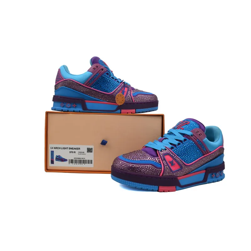 Louis Vuitton Trainer Purple Blue Diamond