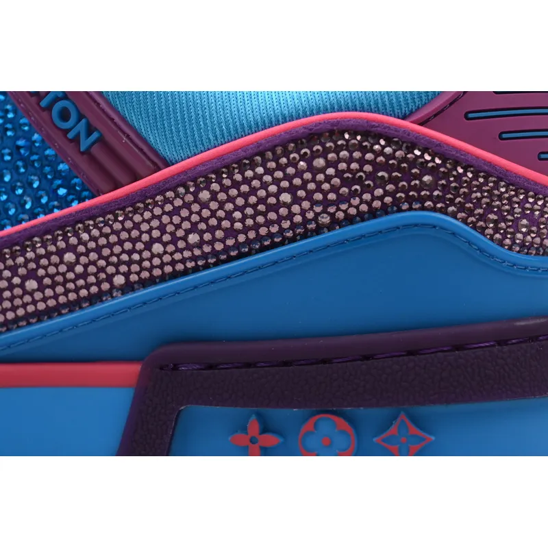 Louis Vuitton Trainer Purple Blue Diamond