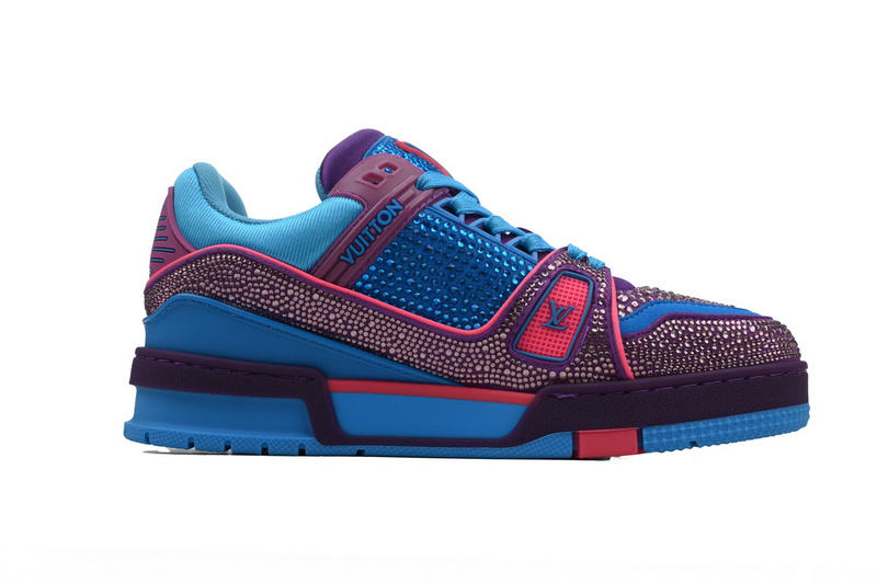 Louis Vuitton Trainer Purple Blue Diamond
