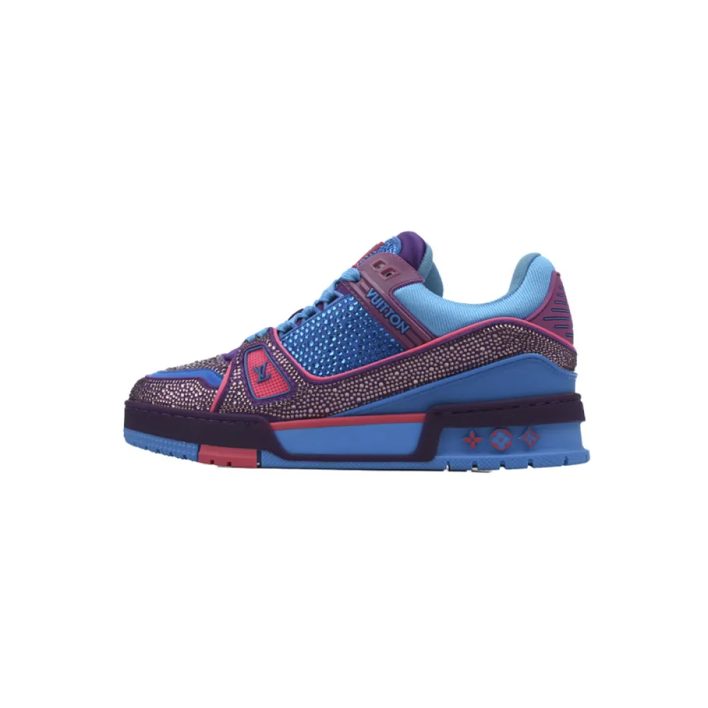 Louis Vuitton Trainer Purple Blue Diamond