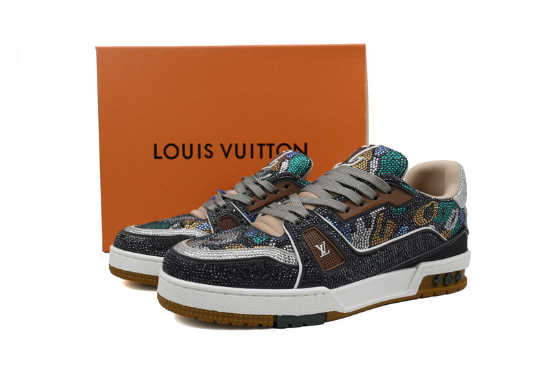 Louis Vuitton Trainer Khaki Camouflage Diamond