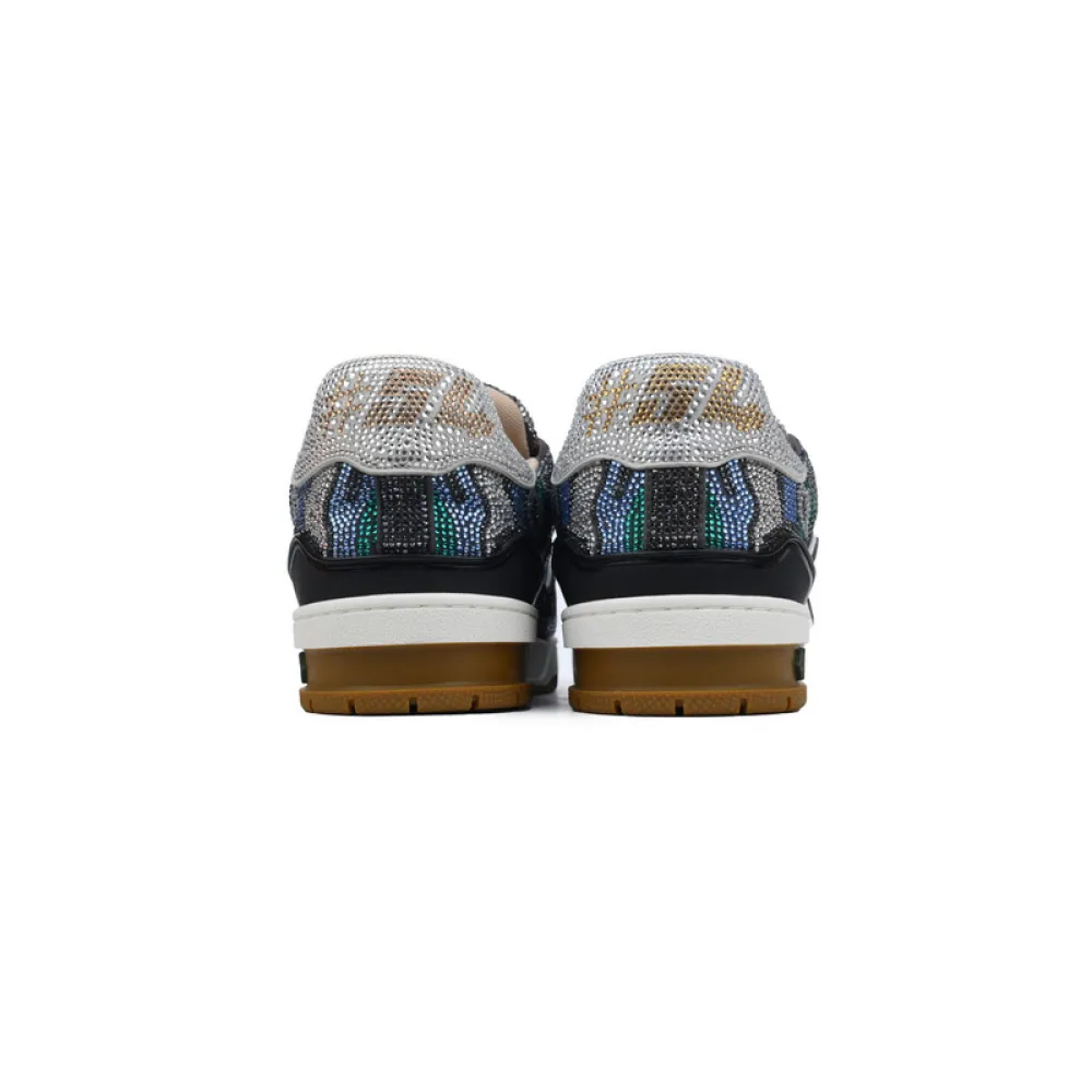 Louis Vuitton Trainer Khaki Camouflage Diamond