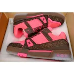 Louis Vuitton Trainer Pink Brown Diamond