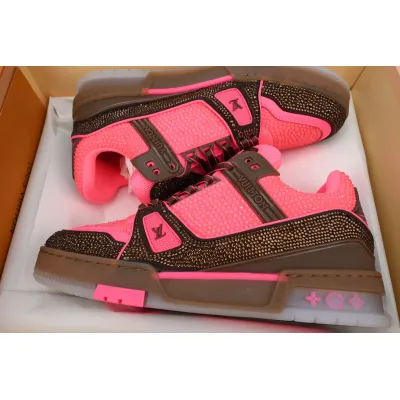 Louis Vuitton Trainer Pink Brown Diamond 02