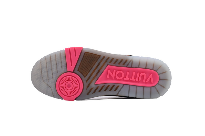 Louis Vuitton Trainer Pink Brown Diamond