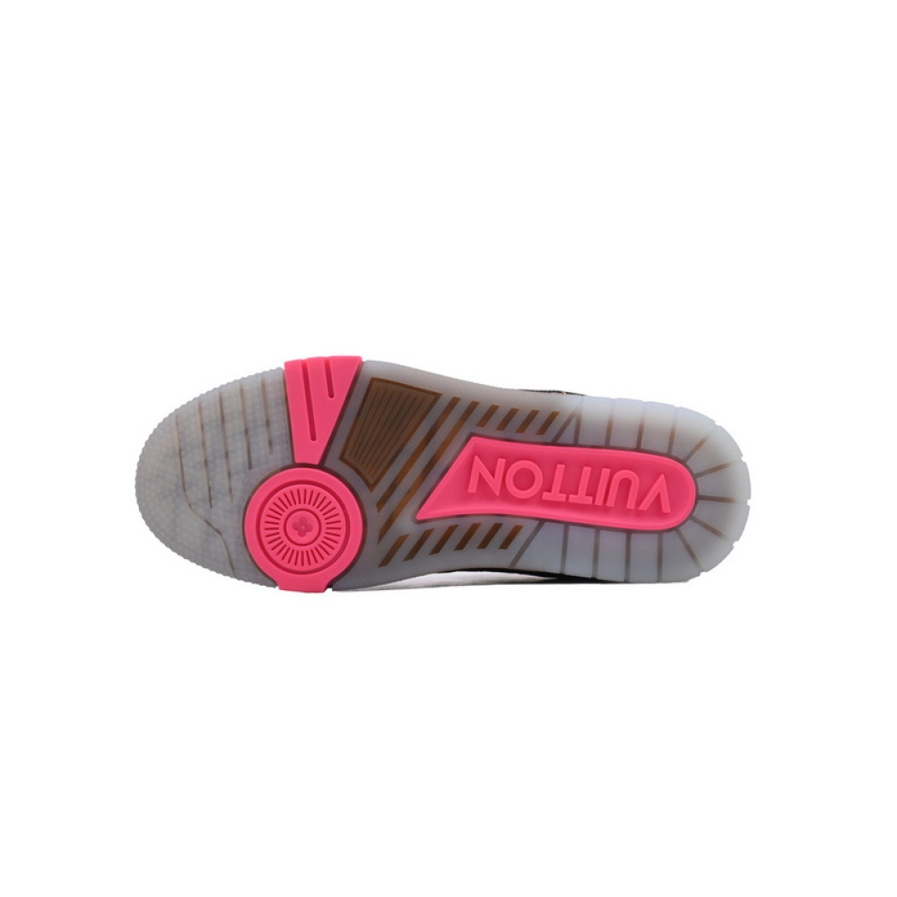 Louis Vuitton Trainer Pink Brown Diamond