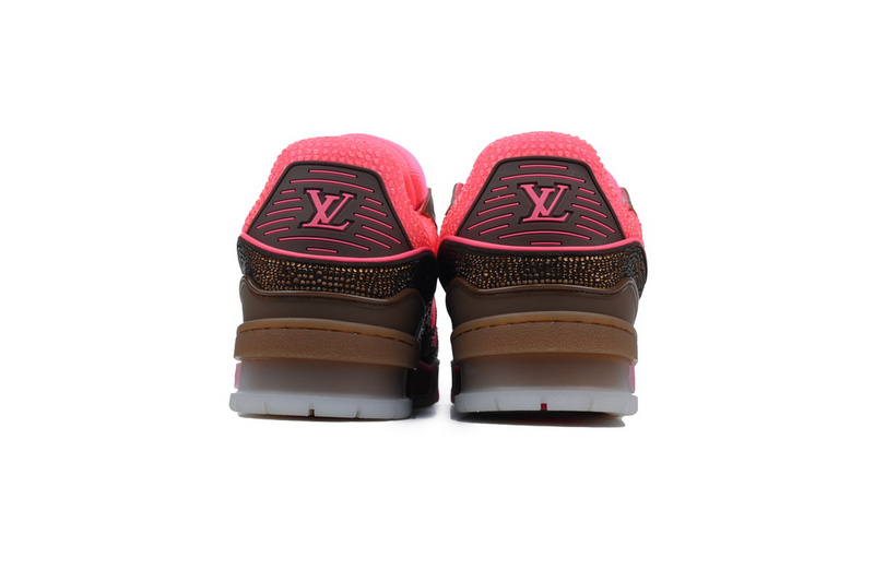 Louis Vuitton Trainer Pink Brown Diamond