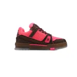 Louis Vuitton Trainer Pink Brown Diamond