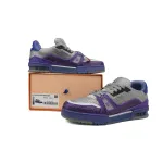 Louis Vuitton Trainer Gray Purple Diamond