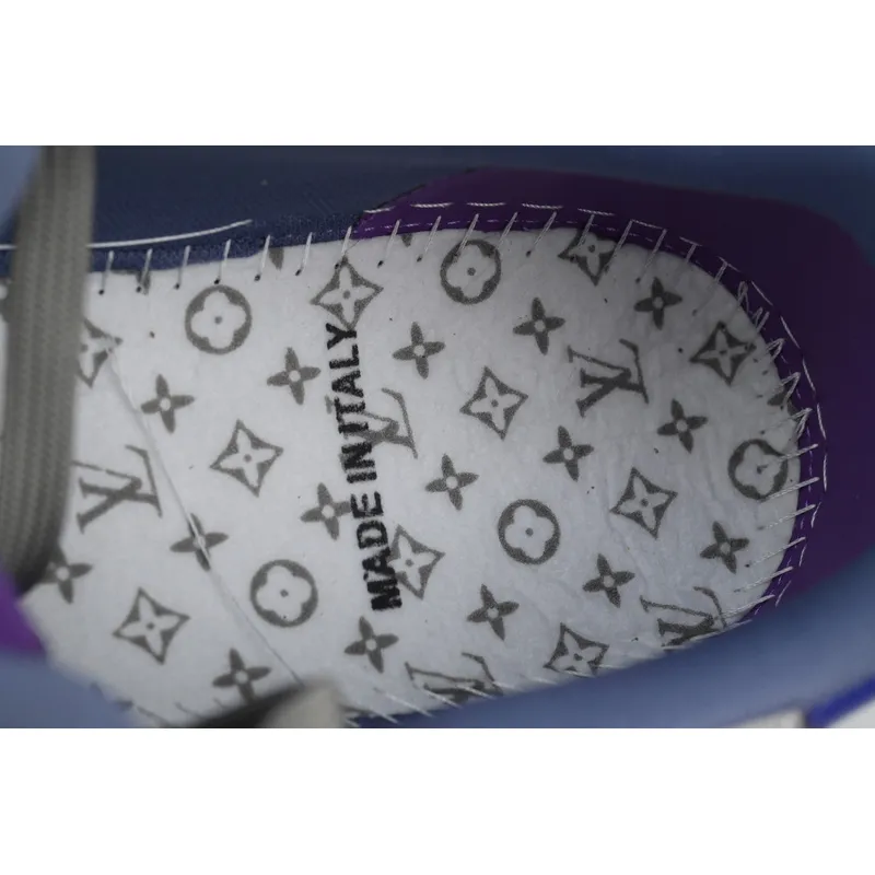 Louis Vuitton Trainer Gray Purple Diamond