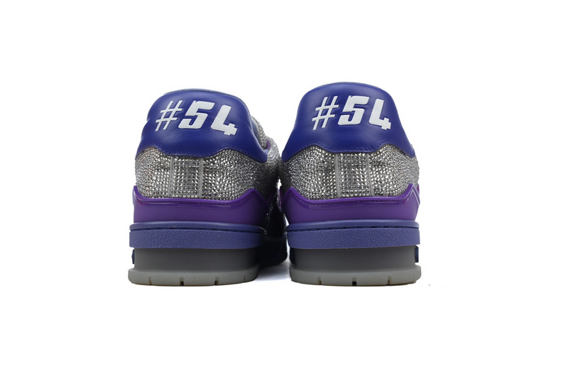 Louis Vuitton Trainer Gray Purple Diamond