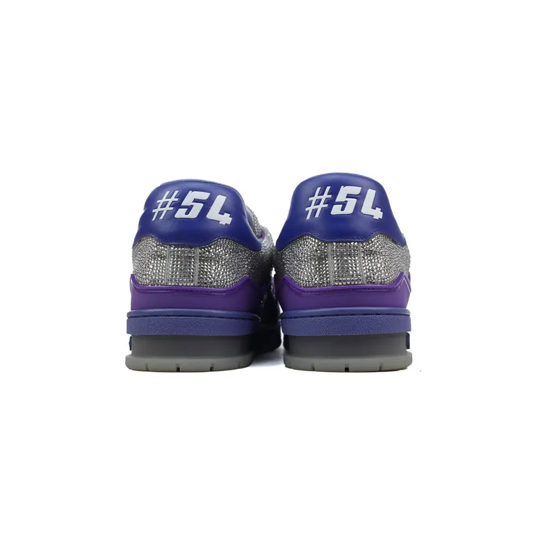 Louis Vuitton Trainer Gray Purple Diamond