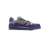 Louis Vuitton Trainer Gray Purple Diamond