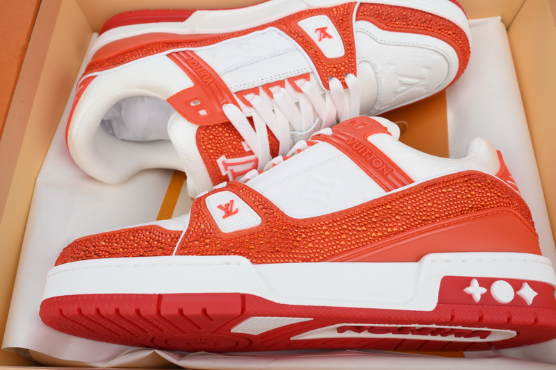 Louis Vuitton Trainer Orange Whitel diamond