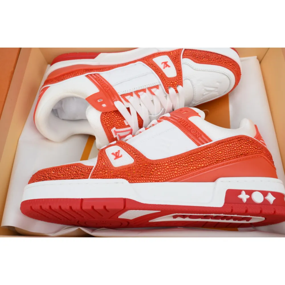 Louis Vuitton Trainer Orange Whitel diamond