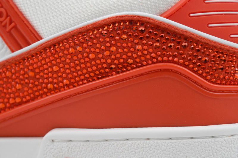Louis Vuitton Trainer Orange Whitel diamond