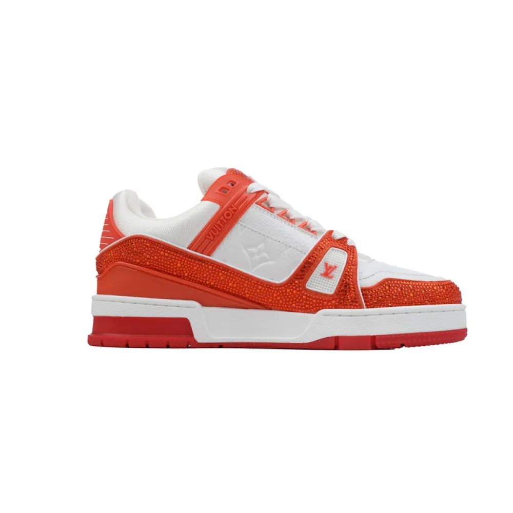 Louis Vuitton Trainer Orange Whitel diamond