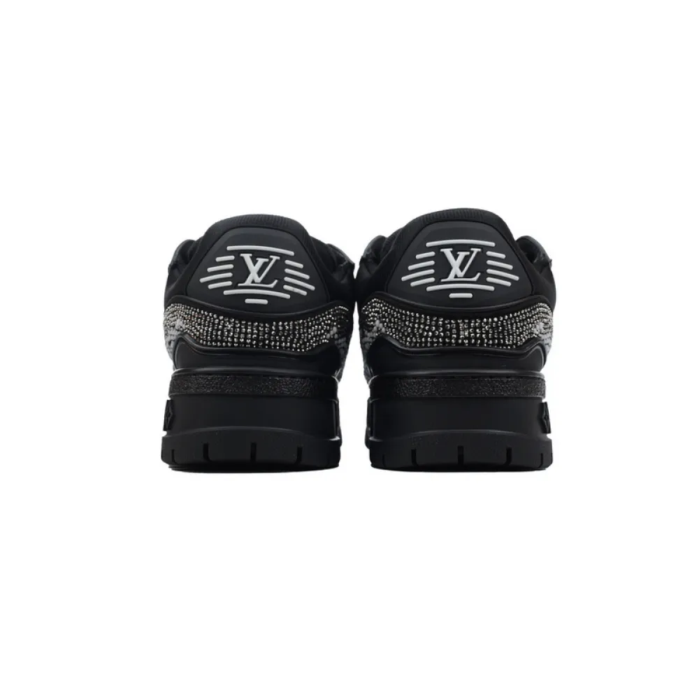 LOUIS VUITTON Trainer All black diamond face