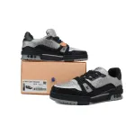 Louis Vuitton Trainer Black Silver Diamond