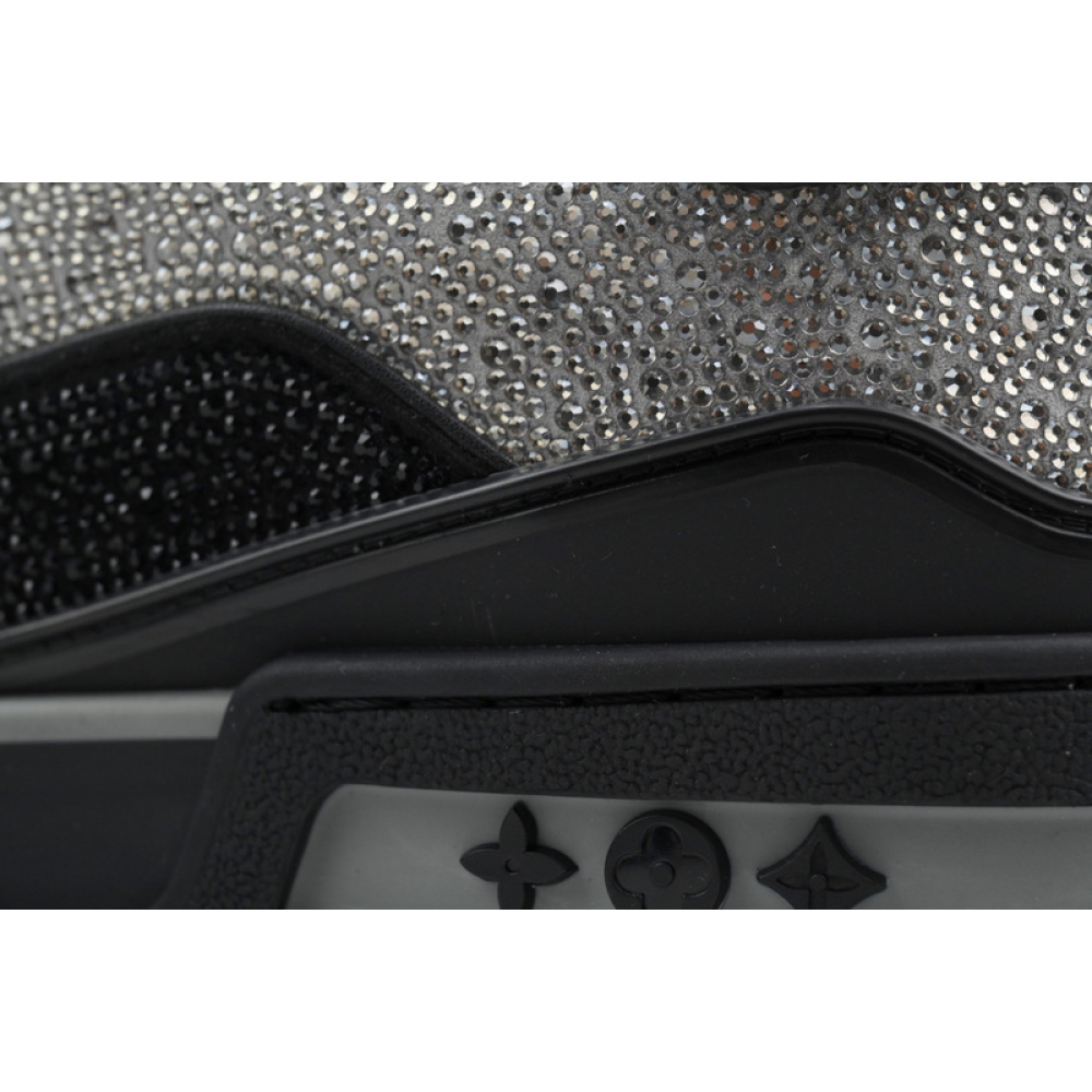 Louis Vuitton Trainer Black Silver Diamond