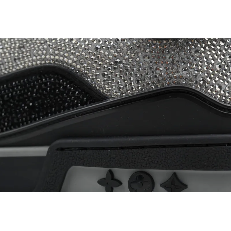 Louis Vuitton Trainer Black Silver Diamond