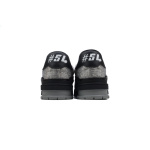 Louis Vuitton Trainer Black Silver Diamond