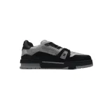 Louis Vuitton Trainer Black Silver Diamond