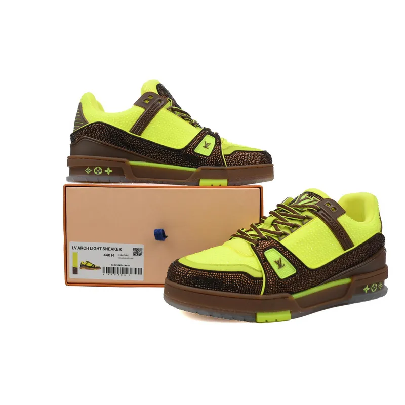 Louis Vuitton Trainer Brown Green Diamond