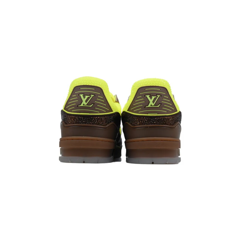 Louis Vuitton Trainer Brown Green Diamond