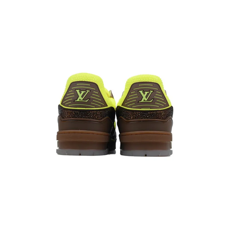 Louis Vuitton Trainer Brown Green Diamond