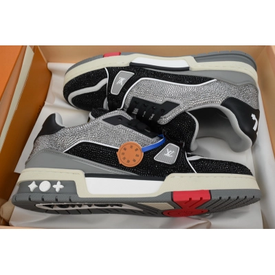 Louis Vuitton Trainer Gray Black Diamond 02