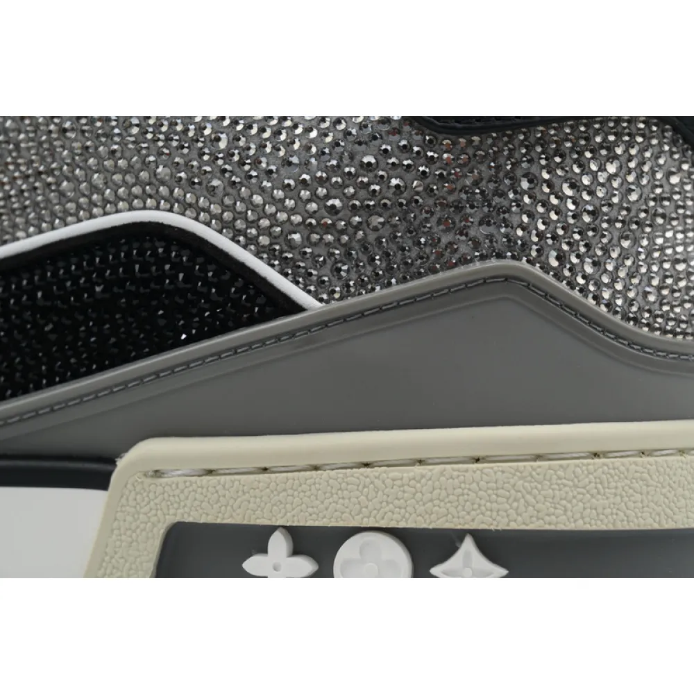 Louis Vuitton Trainer Gray Black Diamond